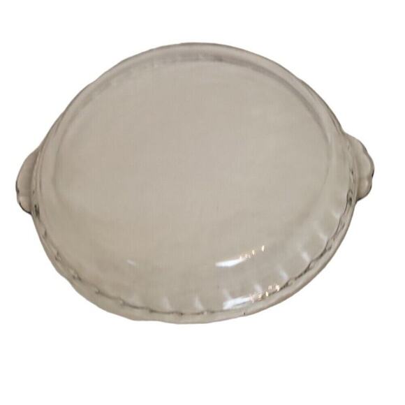 Vintage PYREX #229 Clear 9.5" Pie Plate Fluted Edge Made In USA SCALLOPED - Picture 3 of 4